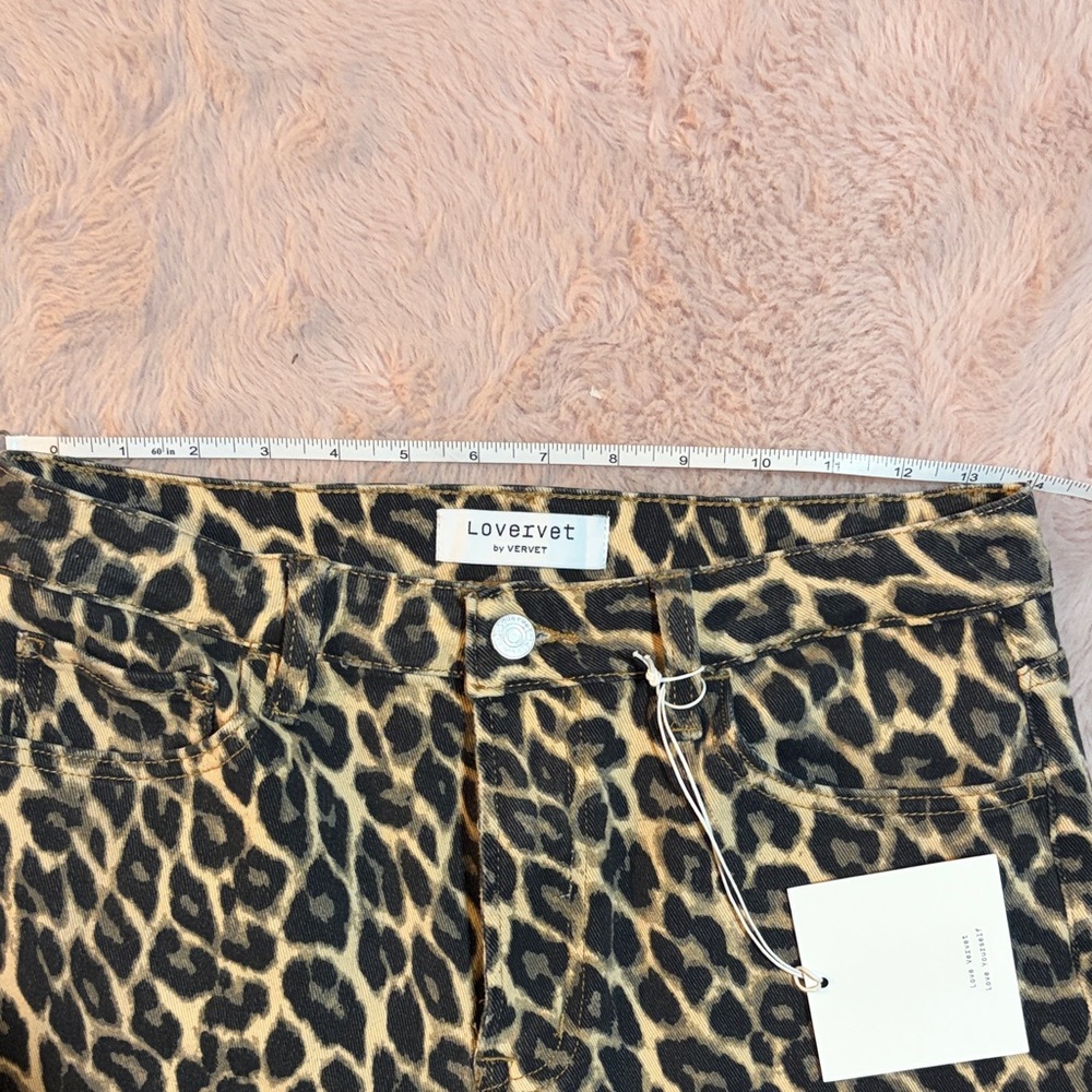 Leopard Print Flare & Wide Leg Jeans - Picture 5 of 12